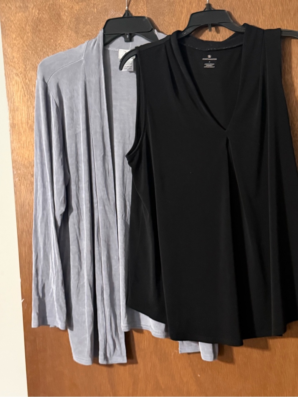 Black Sleeveless V-Neck Top by Unknown Brand